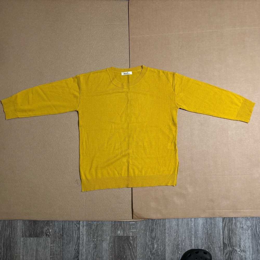 Vibrant Yellow Knit Pullover
